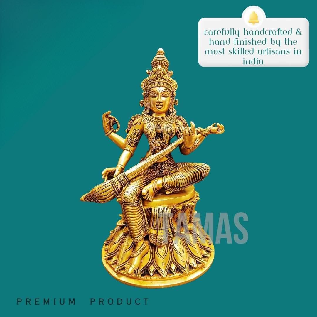 Brass Saraswati Maa  Idol